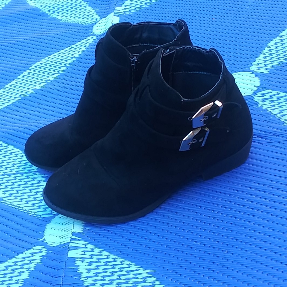 Belladia black suede sandy boot - Picture 4 of 6